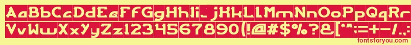 ARCADE Inverse Font – Red Fonts on Yellow Background