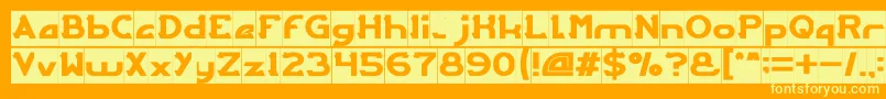 ARCADE Inverse Font – Yellow Fonts on Orange Background