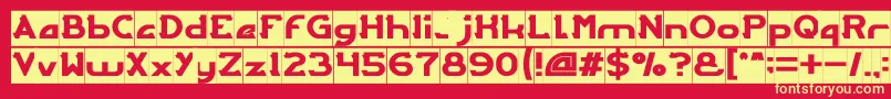 ARCADE Inverse Font – Yellow Fonts on Red Background