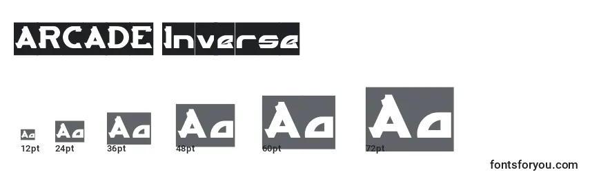 ARCADE Inverse Font Sizes