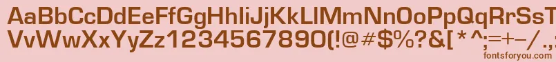 Шрифт EuropedemiNormal – коричневые шрифты на розовом фоне