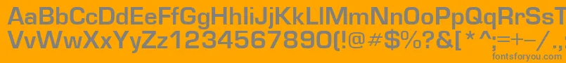 EuropedemiNormal-fontti – harmaat kirjasimet oranssilla taustalla