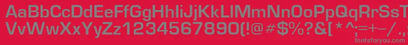 フォントEuropedemiNormal – 赤い背景に灰色の文字