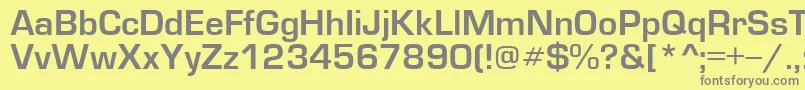 Шрифт EuropedemiNormal – серые шрифты на жёлтом фоне