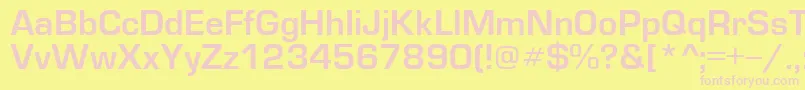 フォントEuropedemiNormal – ピンクのフォント、黄色の背景