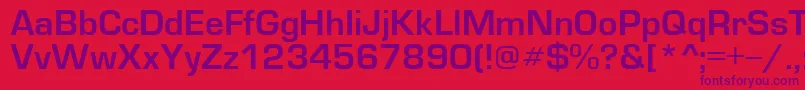 EuropedemiNormal-Schriftart – Violette Schriften auf rotem Hintergrund