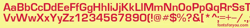 EuropedemiNormal Font – Red Fonts on Yellow Background