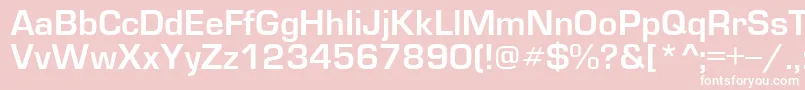 フォントEuropedemiNormal – ピンクの背景に白い文字