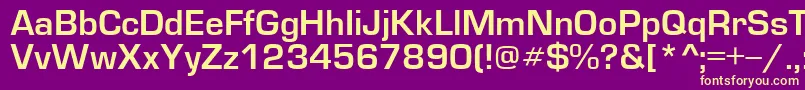 EuropedemiNormal-fontti – keltaiset fontit violetilla taustalla