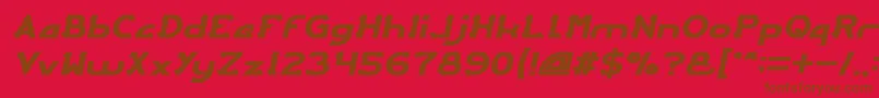 ARCADE Italic Font – Brown Fonts on Red Background