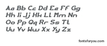 Überblick über die Schriftart ARCADE Italic