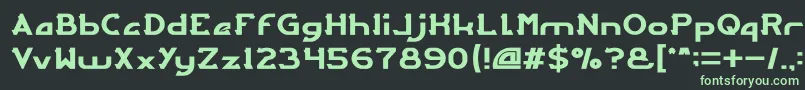 ARCADE Light Font – Green Fonts on Black Background