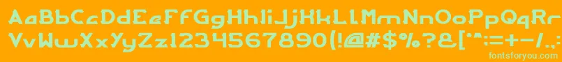 More about ARCADE Light Font ARCADE Light Font – Green Fonts on Orange Background