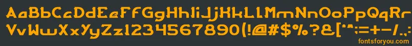 ARCADE Light Font – Orange Fonts on Black Background
