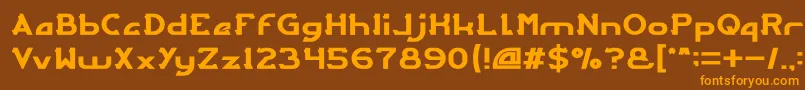 ARCADE Light Font – Orange Fonts on Brown Background