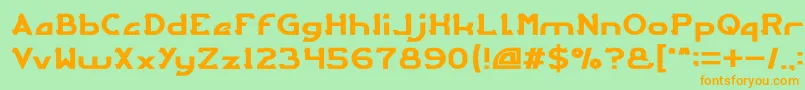 ARCADE Light Font – Orange Fonts on Green Background