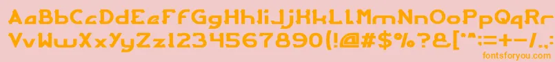 ARCADE Light Font – Orange Fonts on Pink Background