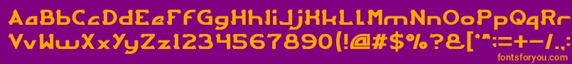 ARCADE Light Font – Orange Fonts on Purple Background