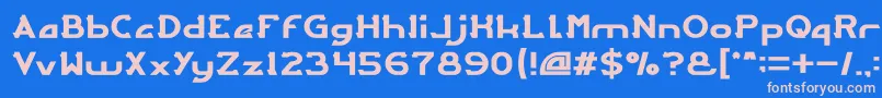 ARCADE Light Font – Pink Fonts on Blue Background