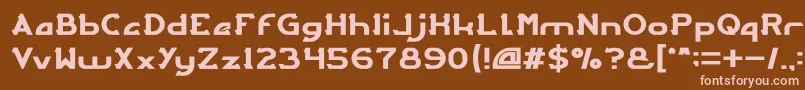 ARCADE Light Font – Pink Fonts on Brown Background