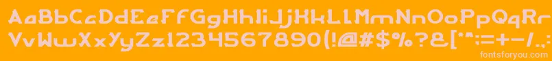 ARCADE Light Font – Pink Fonts on Orange Background