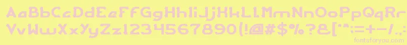 ARCADE Light Font – Pink Fonts on Yellow Background