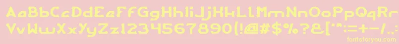 ARCADE Light-Schriftart – Gelbe Schriften auf rosa Hintergrund