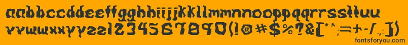 Czcionka ARCADE v0 1 – czarne czcionki na pomarańczowym tle