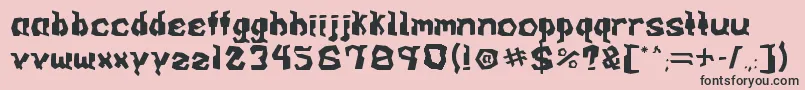 ARCADE v0 1-Schriftart – Schwarze Schriften auf rosa Hintergrund
