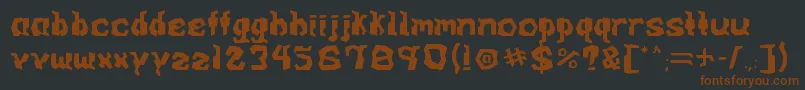 Шрифт ARCADE v0 1 – коричневые шрифты на чёрном фоне