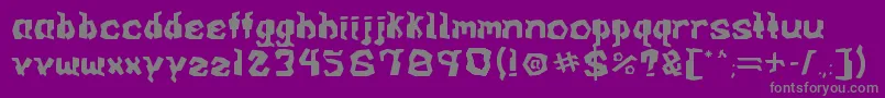 Czcionka ARCADE v0 1 – szare czcionki na fioletowym tle
