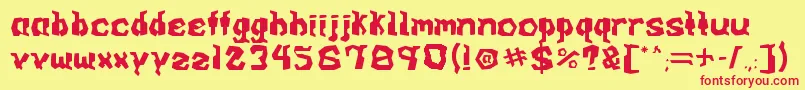ARCADE v0 1 Font – Red Fonts on Yellow Background