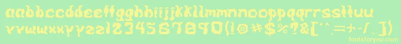 ARCADE v0 1 Font – Yellow Fonts on Green Background