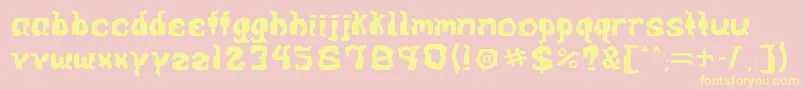 fuente ARCADE v0 1 – Fuentes Amarillas Sobre Fondo Rosa
