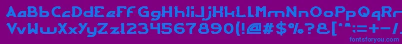 ARCADE Font – Blue Fonts on Purple Background