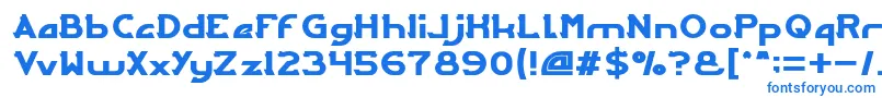 フォントARCADE – 白い背景に青い文字