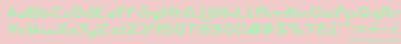 ARCADE Font – Green Fonts on Pink Background