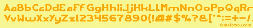 ARCADE Font – Orange Fonts on Yellow Background