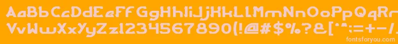 ARCADE Font – Pink Fonts on Orange Background