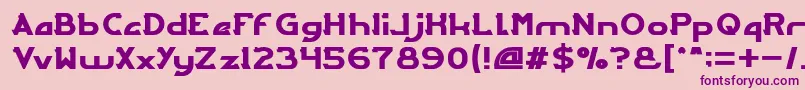 ARCADE Font – Purple Fonts on Pink Background
