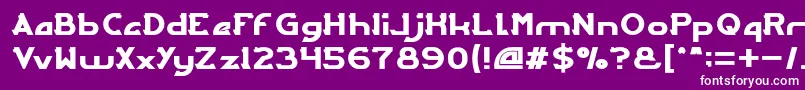 フォントARCADE – 紫の背景に白い文字