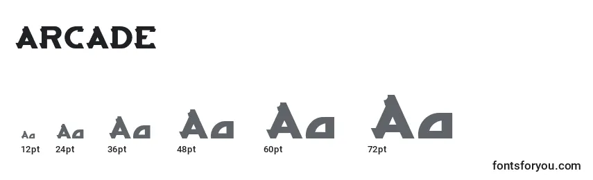 ARCADE (119853) Font Sizes