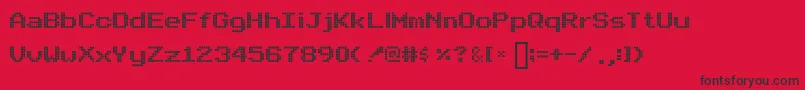 ARCADE Font – Black Fonts on Red Background