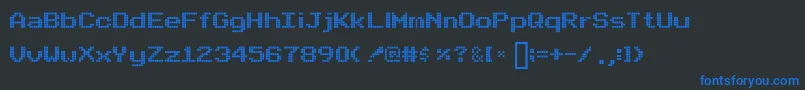 Fonte ARCADE – fontes azuis em um fundo preto