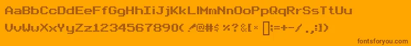 ARCADE Font – Brown Fonts on Orange Background