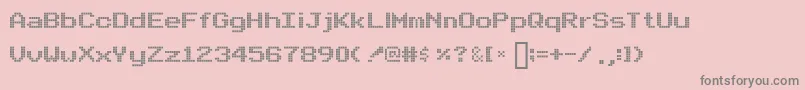 ARCADE Font – Gray Fonts on Pink Background