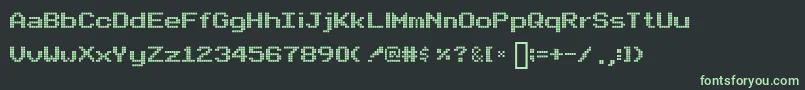 ARCADE-Schriftart – Grüne Schriften auf schwarzem Hintergrund