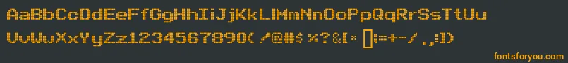 フォントARCADE – 黒い背景にオレンジの文字