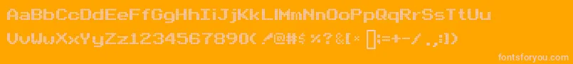 ARCADE Font – Pink Fonts on Orange Background