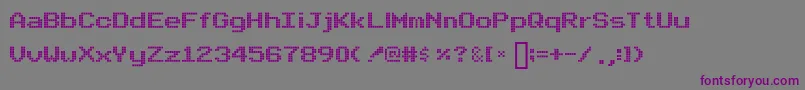 Шрифт ARCADE – фиолетовые шрифты на сером фоне
